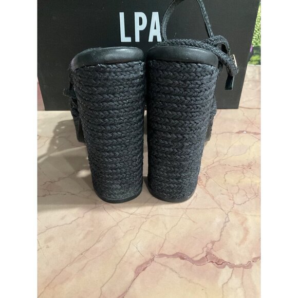 LPA Clarissa Jute Platforms in Black 6 With Box Womens High Heels - Picture 7 of 10